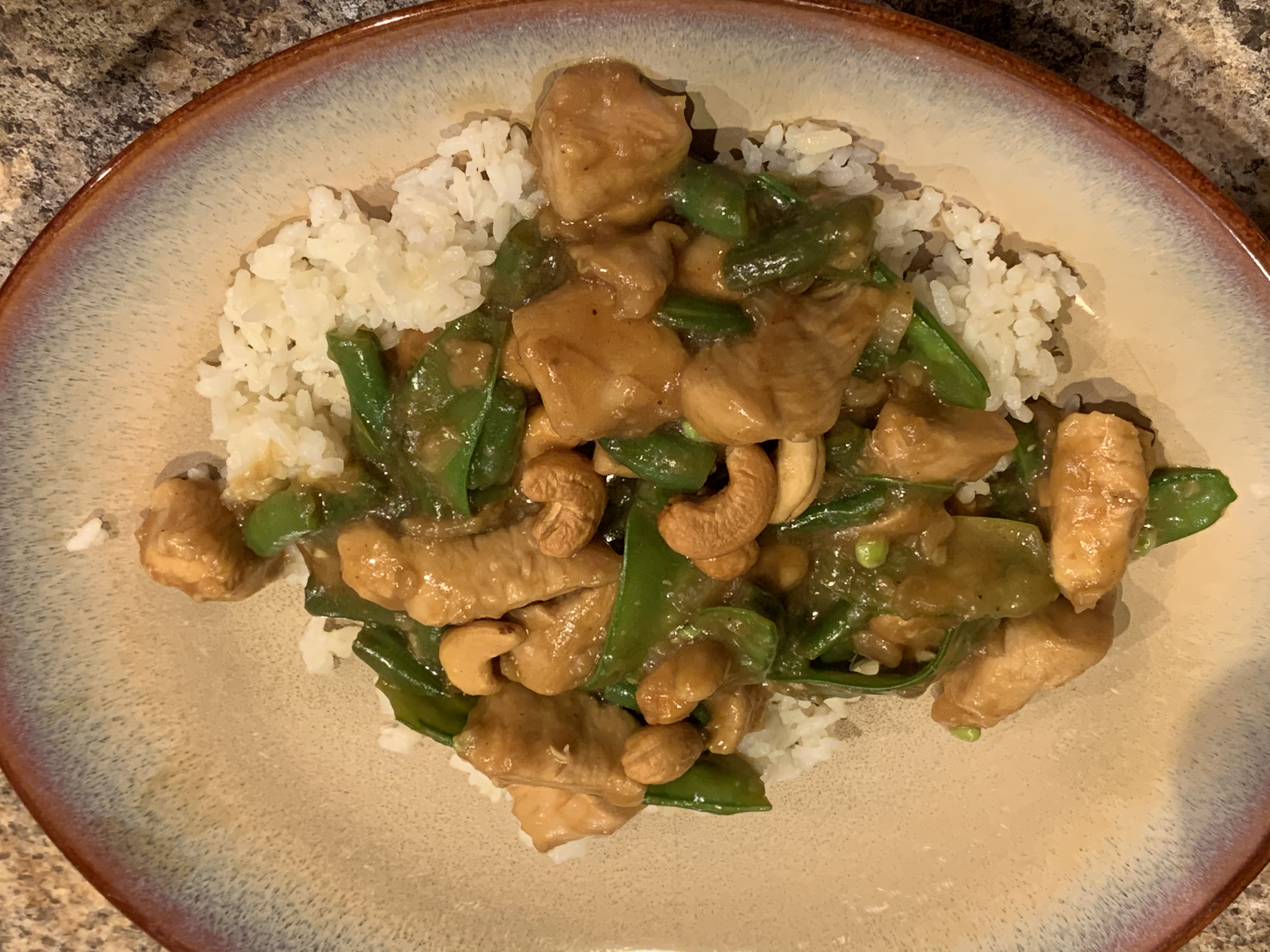 cashew chicken and rice